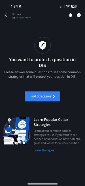 The protect a position find strategy on the iPhone. 
